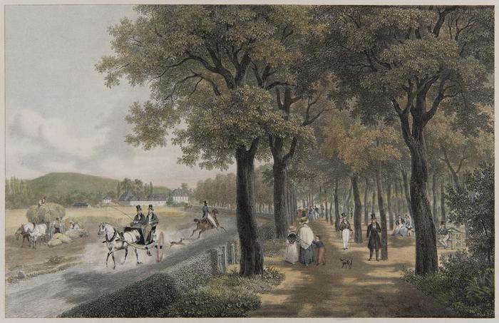 Anton Radl, Friedrich Wilhelm Delkeskamp, Frankfurter Galluspromenade um 1835, © HMF Foto: Horst Ziegenfusz