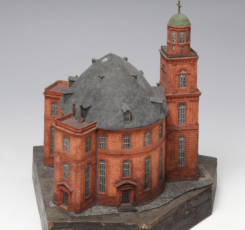 Paulskirche im Altstadtmodell der Gebrüder Treuner, Frankfurt am Main, Holz, bemalt © HMF, Uwe Dettmar
