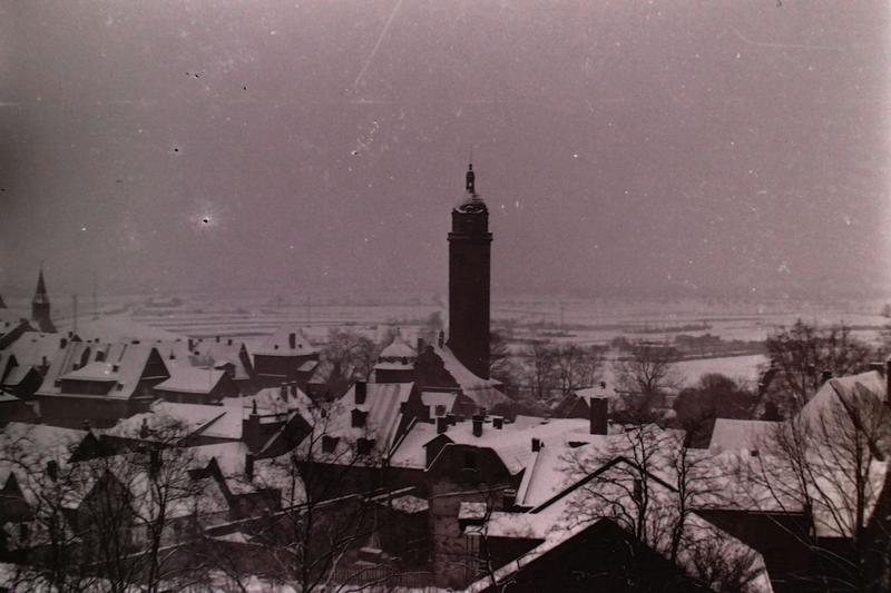 Das verschneite Höchst in den 1930er Jahren © Verein für Geschichte und Altertumskunde Höchst, Heinrich Bauer